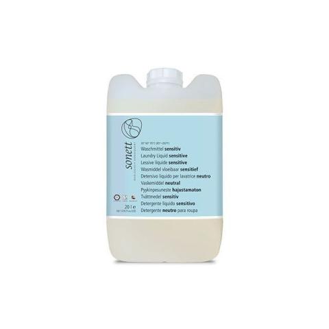 Detergent ecologic pentru rufe albe si colorate, neutru Sensitive 20l, Sonett