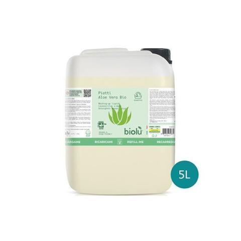 Detergent ecologic pentru spalat vase cu aloe vera 5l, Biolu