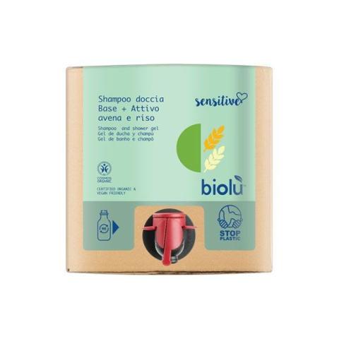 Gel de dus - sampon pentru bebelusi si adulti, Sensitive bio 10l, Biolu