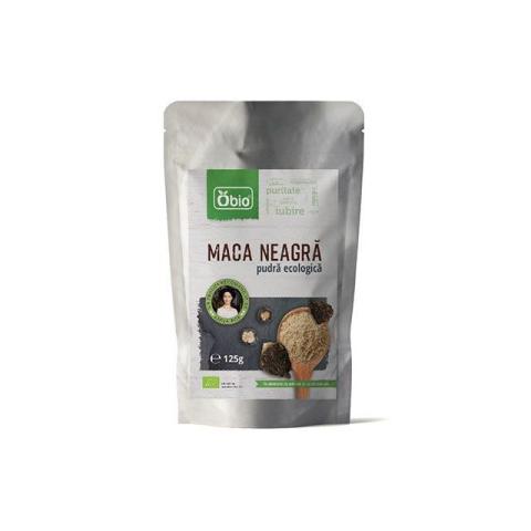 Maca neagra pudra raw bio 125g, Obio