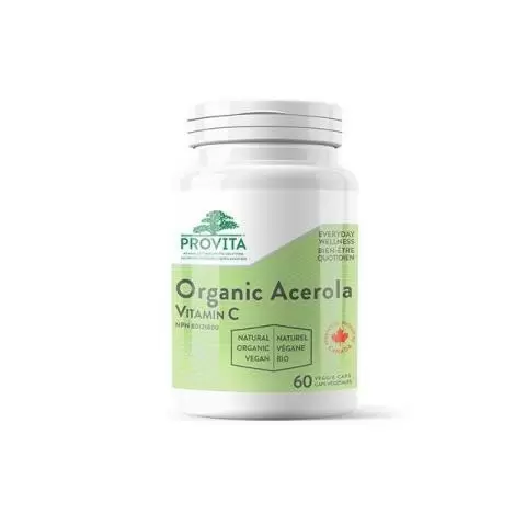 Organic Acerola Vitamin C 60 cps, Provita Nutrition