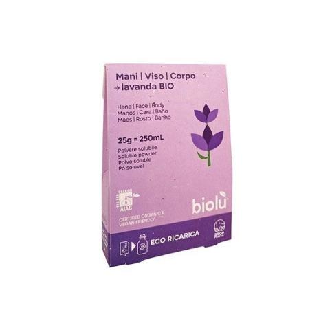 Sapun lichid cu lavanda bio pudra, eco-refill 25g, Biolu