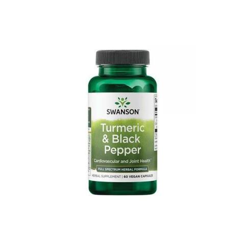 Turmeric & Black Pepper 60 cps, Swanson