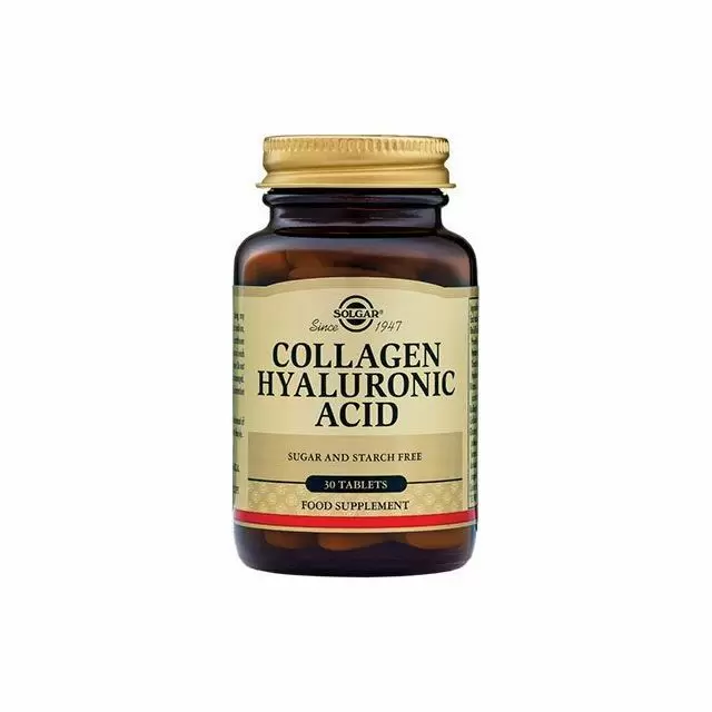 Collagen Hyaluronic Acid (Complex de Acid Hialuronic) 120mg 30 tbl, Solgar