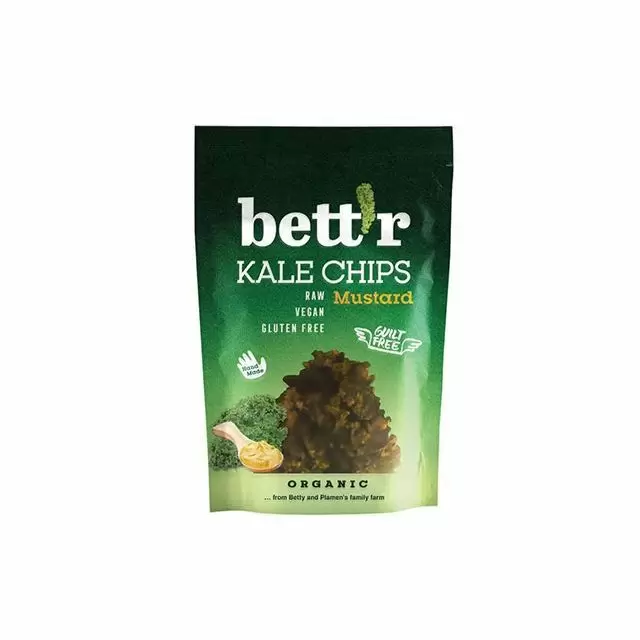 Chips din kale cu mustar raw bio 30g, Bettr