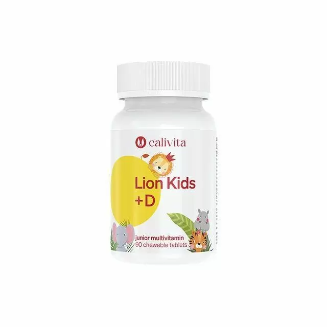 Lion Kids + Vitamin D 90 tbl, Calivita