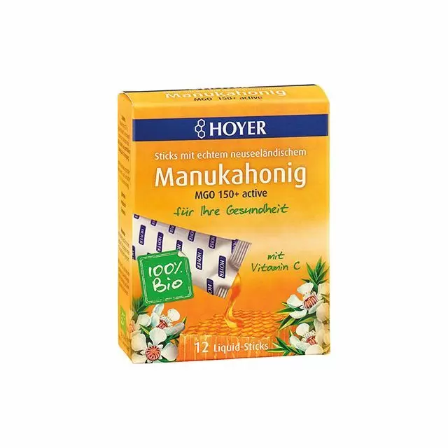 Miere de Manuka bio +150 MGO cu Vitamina C 12 doze a 8g, Hoyer