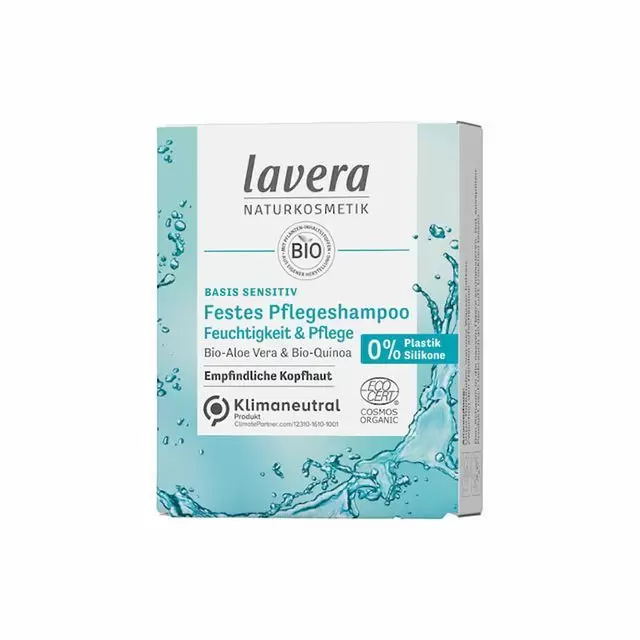 Sampon solid hidratant cu aloe vera & quinoa Basis Sensitiv  50g, Lavera