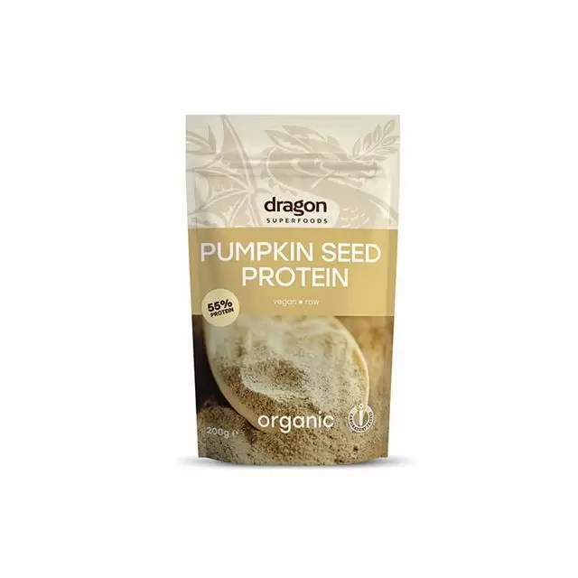 Pudra proteica din seminte de dovleac raw eco 200g, Dragon Superfoods