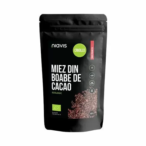 Miez din Boabe de Cacao Criollo Ecologice/Bio 125g, Niavis