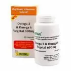 Omega-3 & Omega-6 vegetal 600mg 60 cps, Hofigal