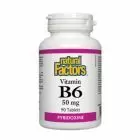 Vitamina B6 (Piridoxina) 50mg 90 tbl, Natural Factors