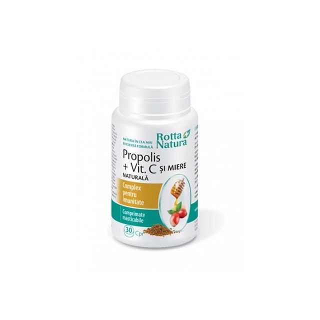 Propolis+ Vit. C naturala si miere 30 cpr, Rotta Natura
