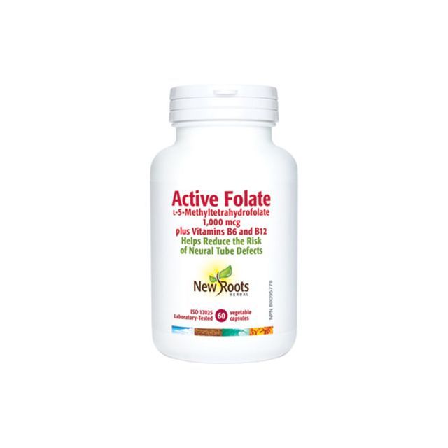 Active Folic Acid (Acid folic active) 1000mcg 60 cps, New Roots