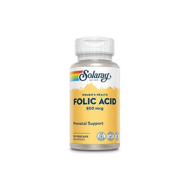 Folic Acid 800mcg 30 cps, Solaray