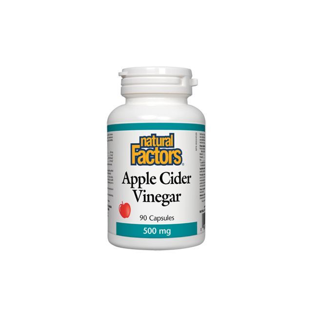 Apple Cider Vinegar (concentrat din otet cidru de mere) 500mg 90 cps, Natural Factors