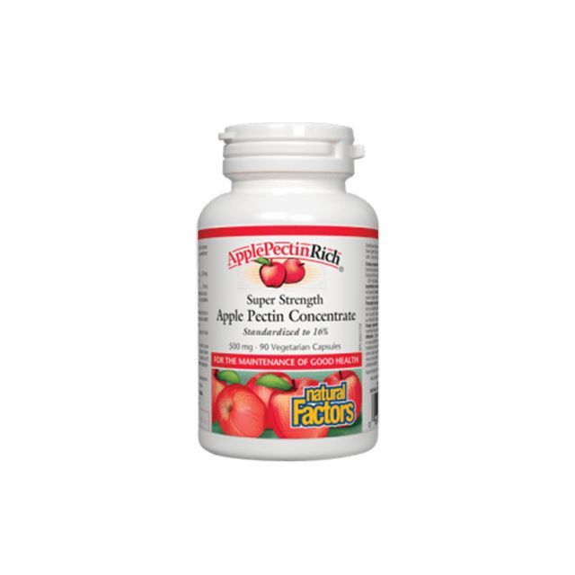 Apple Pectin (Pectina concentrata din mar) 500mg 90 cps, Natural Factors