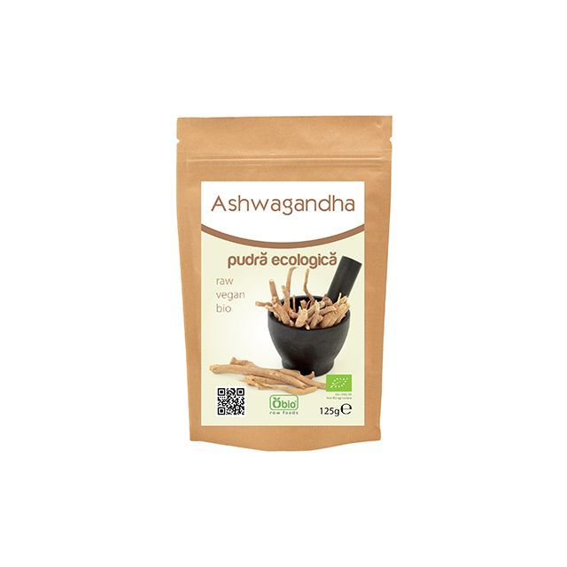 Ashwagandha pulbere bio 125g, Obio