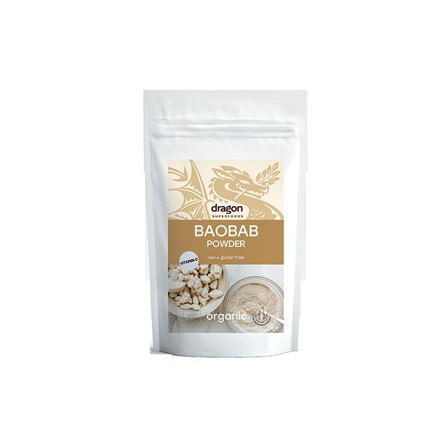 Baobab pulbere raw bio 100g, Dragon Superfoods