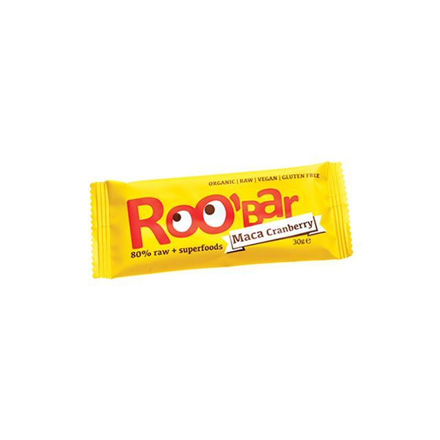 Baton raw bio cu maca si merisor 30g, Roobar