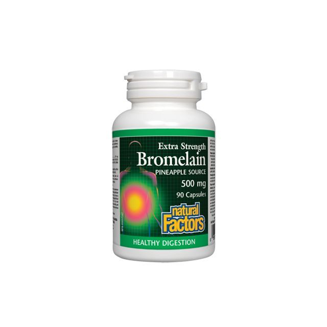 Bromelain (Bromelaina) forte 500mg 90 cps, Natural Factors
