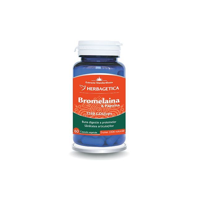 Bromelaina & Papaina 60 cps, Herbagetica