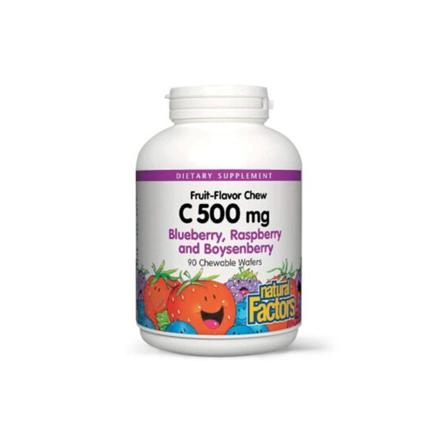 Vitamina C-500 500mg 90 tbl masticabile, Natural Factors