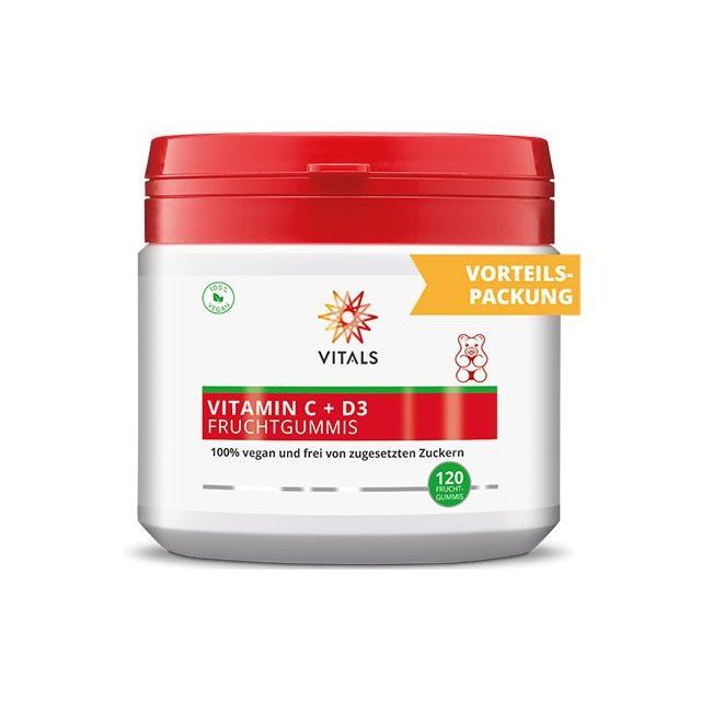 Vitamina C + D3 pentru copii 120 jeleuri, Vitals