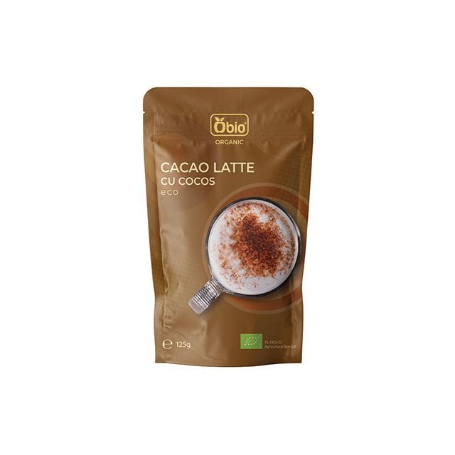 Cacao latte cu cocos bio 125g, Obio