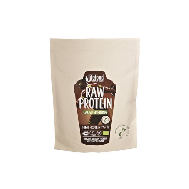 Pudra proteica Cacao Spirulina Superfood raw bio 450g, Lifefood