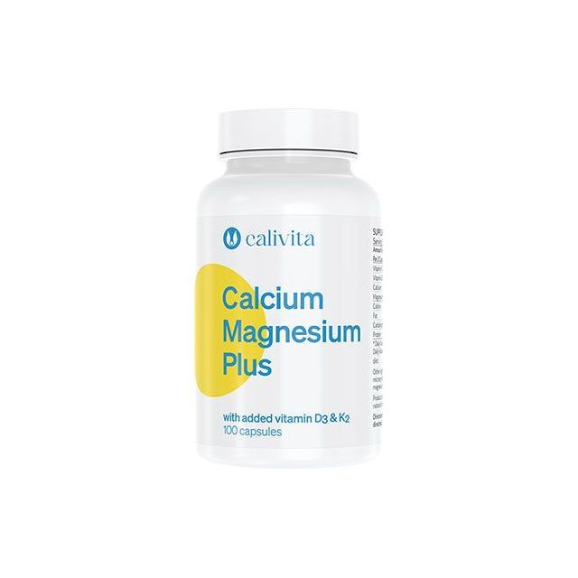 Calcium Magnesium Plus (Calciu, Magneziu + Vitaminele D3 si K2) 100 cps, Calivita