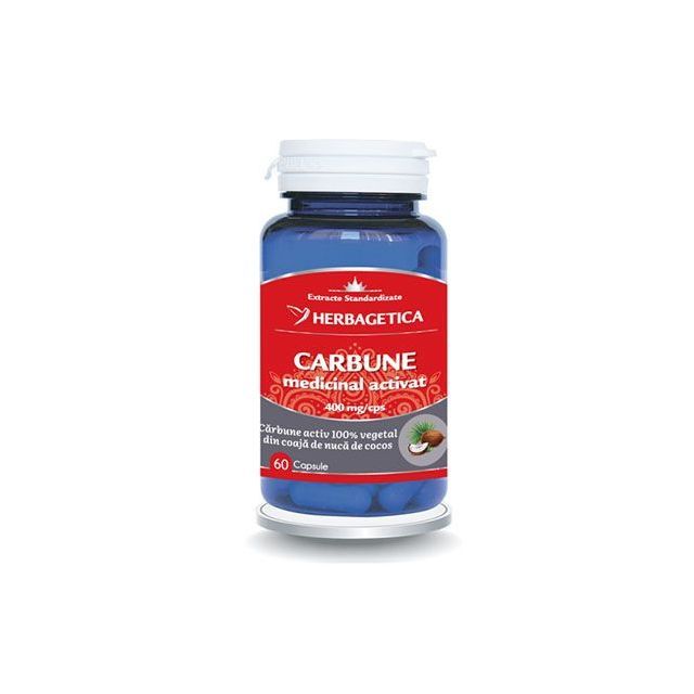 Carbune Medicinal Activat 60 cps, Herbagetica