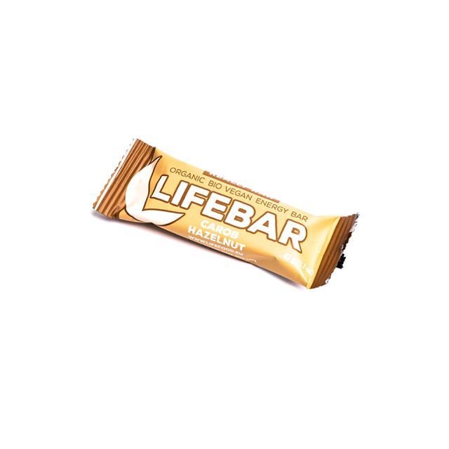 Lifebar baton cu alune si carob raw bio 47g, Lifefood