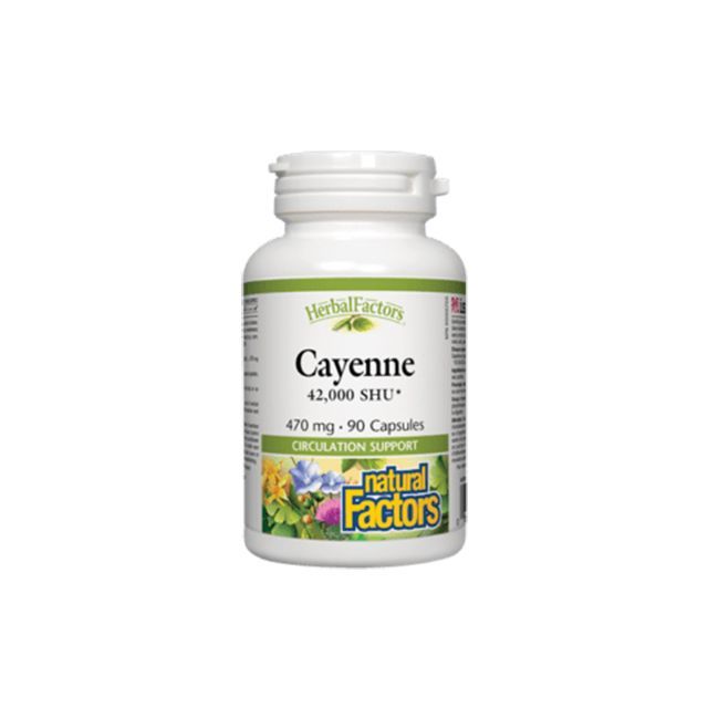 Cayenne 470mg 90 cps, Natural Factors