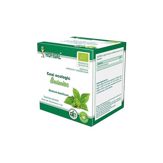 Ceai Ecologic de Busuioc 25 plicuri, Hofigal