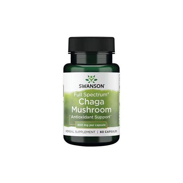 Chaga Mushroom 400mg 60 cps, Swanson