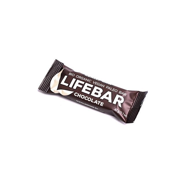 Lifebar baton cu ciocolata raw bio 47g, Lifefood