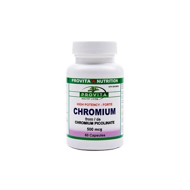 Chromium Forte 500mcg 60 cps, Provita Nutrition