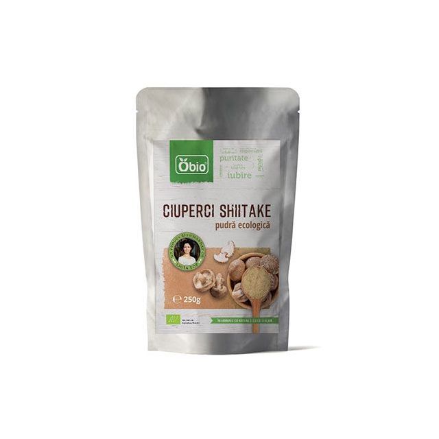 Ciuperci shiitake pudra bio 250g, Obio