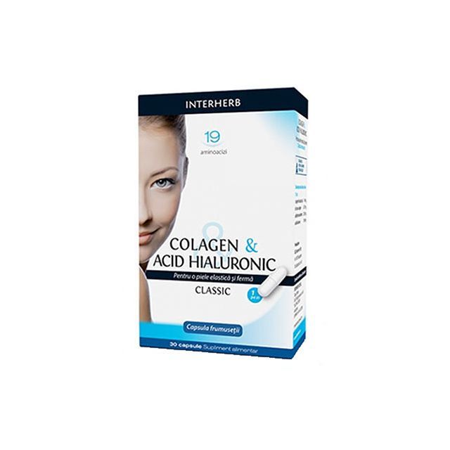 Colagen & Acid Hialuronic clasic 30 cps, Intereherb