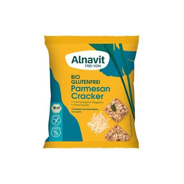 Crackers cu parmezan fara gluten, bio 75g, Alnavit