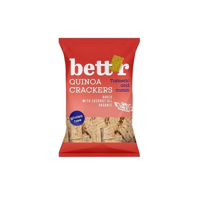 Crackers cu quinoa si turmeric fara gluten eco 100g, Bettr