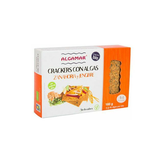Crackers cu ovaz, susan si alge marine bio 160g, Algamar