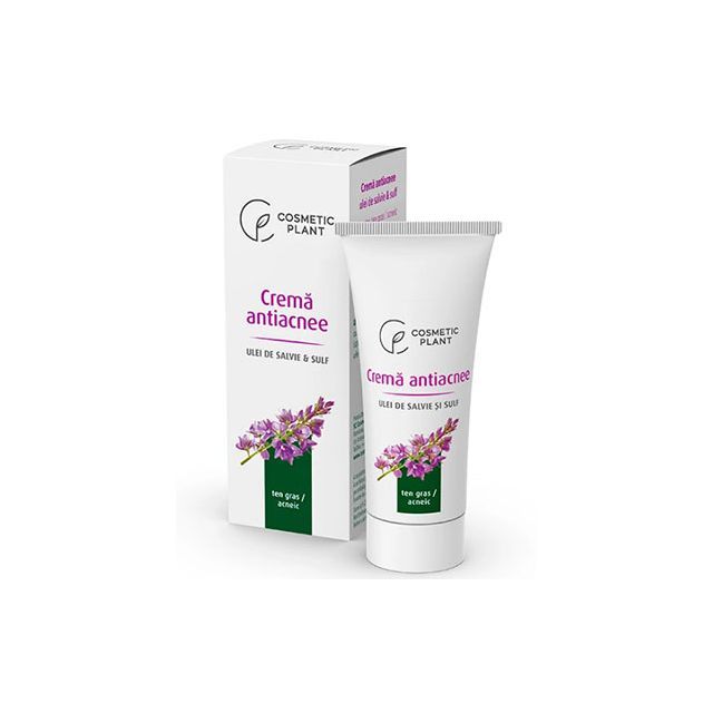 Crema antiacnee cu ulei de salvie si sulf 30ml, Cosmetic Plant