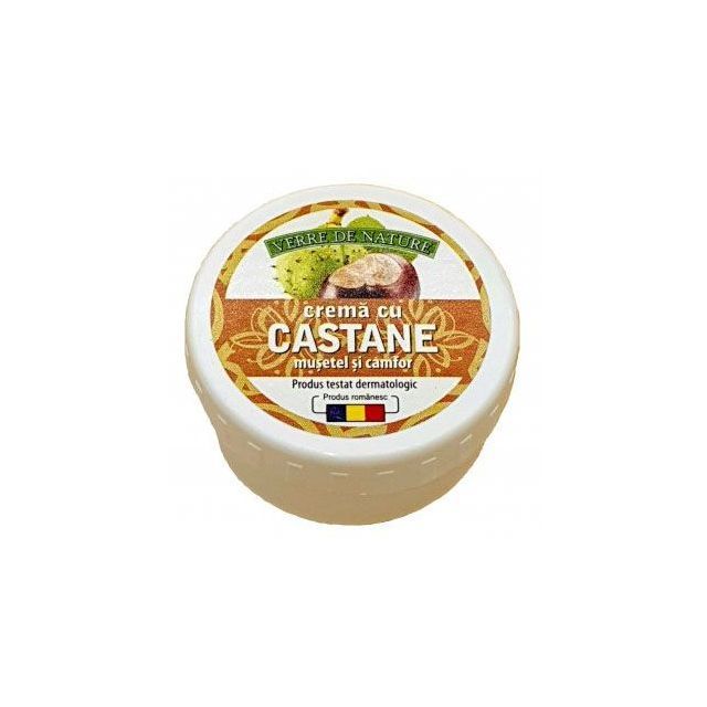 Crema cu castan, musetel si camfor 20g, Manicos