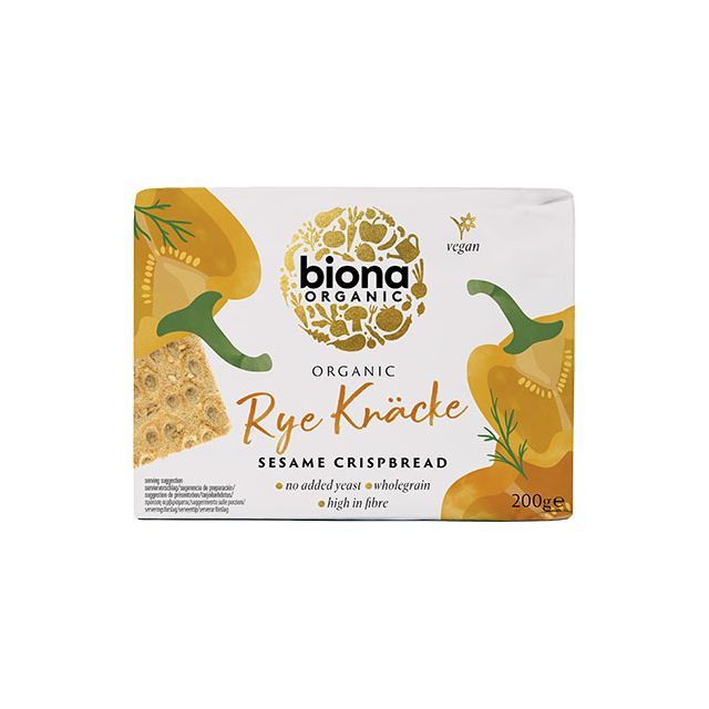 Crispbread felii crocante din secara integrala cu susan bio 200g, Biona