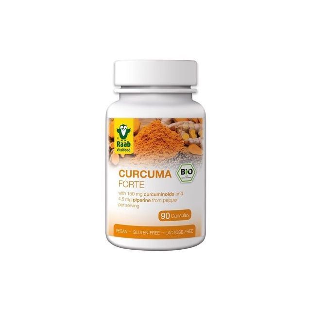 Turmeric (curcuma) forte bio 500mg 90 cps, Raab Vitalfood