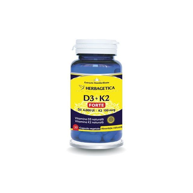 D3+K2 Forte 30cps, Herbagetica