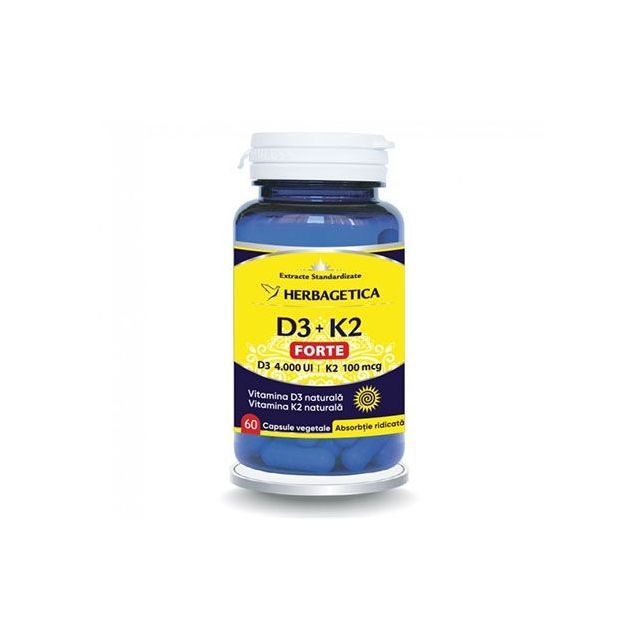D3+K2 Forte 60cps, Herbagetica