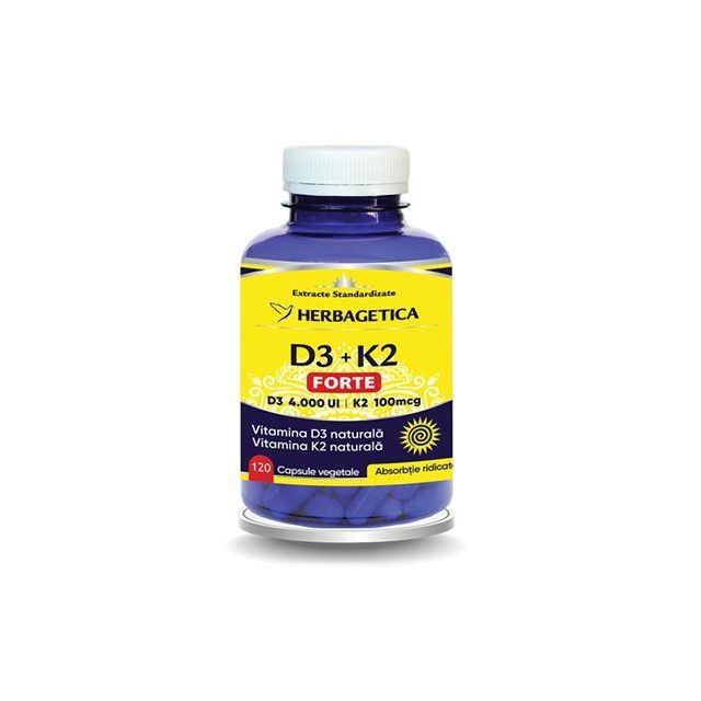 D3+K2 Forte 120 cps, Herbagetica